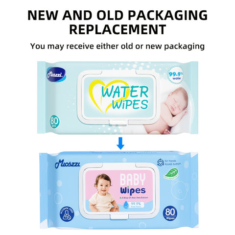 Baby Wet Wipes 99.9% EDI Pure Water No Fluorescent Agent Zero Additives for Sensitive Light Beige Newborn Can Use Aloe Vera Extrat Take Care Of Baby Light Beige Clean Baby Hand & Mouth Water Wipes Kids Cleansing Wipes Large Packing for Family Use