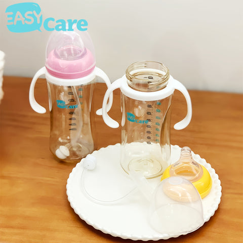 6 Pack EASYCARE Wide-mouth Baby Feeding Bottle, 320ML\u002F10.8OZ, PPSU Material, Large-capacity Anti-fall Drinking Cup And Sippy Cup, Easy To Hold And Clean, Suitable For Baby Birthday Parties, Gender Reveal, Wedding Games, Christmas, Holiday Gifts.