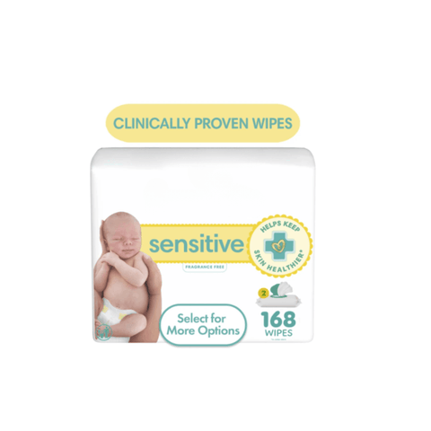 Sensitive Baby Wipes, Unscented, 2 Pack, 168 Total Count