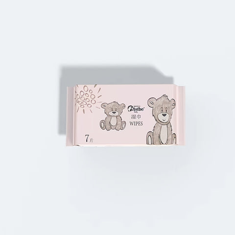 3 Mentions, 30 Packs, a Total of 210pcs of Portable Mini Wipes, Cute Bear Model, Personal Cleaning, Clean And Moisturizing, Use at Any Time, Hand Wipe