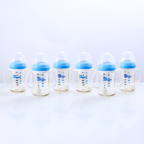 6 Pack EASYCARE Wide-Mouth Baby Bottle, 236.22-472.44inch Nipple, 180ml\u002F6.3oz PPSU - Drop-Proof With Gravity Ball Sippy & Straw Cup, Easy To Grip & Clean - Ideal For Baby Showers, Gender Reveals, Weddings, Christmas & Holiday Gifts