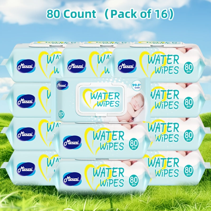 Baby Wet Wipes 99.9% EDI Pure Water No Fluorescent Agent Zero Additives for Sensitive Light Beige Newborn Can Use Aloe Vera Extrat Take Care Of Baby Light Beige Clean Baby Hand & Mouth Water Wipes Kids Cleansing Wipes Large Packing for Family Use