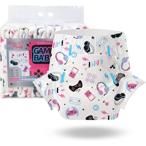 Adult Diapers 10pcs, Game Disposable Incontinence Briefs with Tabs Women and Men, Maximum Overnight Absorbency Medium 2838, Adult Diaper Cover, Adultos Diapers, Incontinence Underwear, Absorbent Underwear, Leakproof Design, Comfortable Fit, Soft Fabric, D