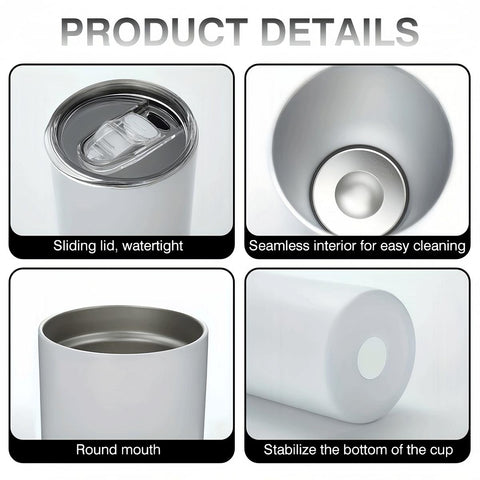 1pc 20oz - Stainless Steel Insulated Breast Milk\u002FFormula Bottle with Nipple Progress Bar, Straw & Lid - Double-Wall for Breastfeeding Moms, Drop-Resistant, Machine Washable, Name\u002FDate Labeling (White) - Ideal
