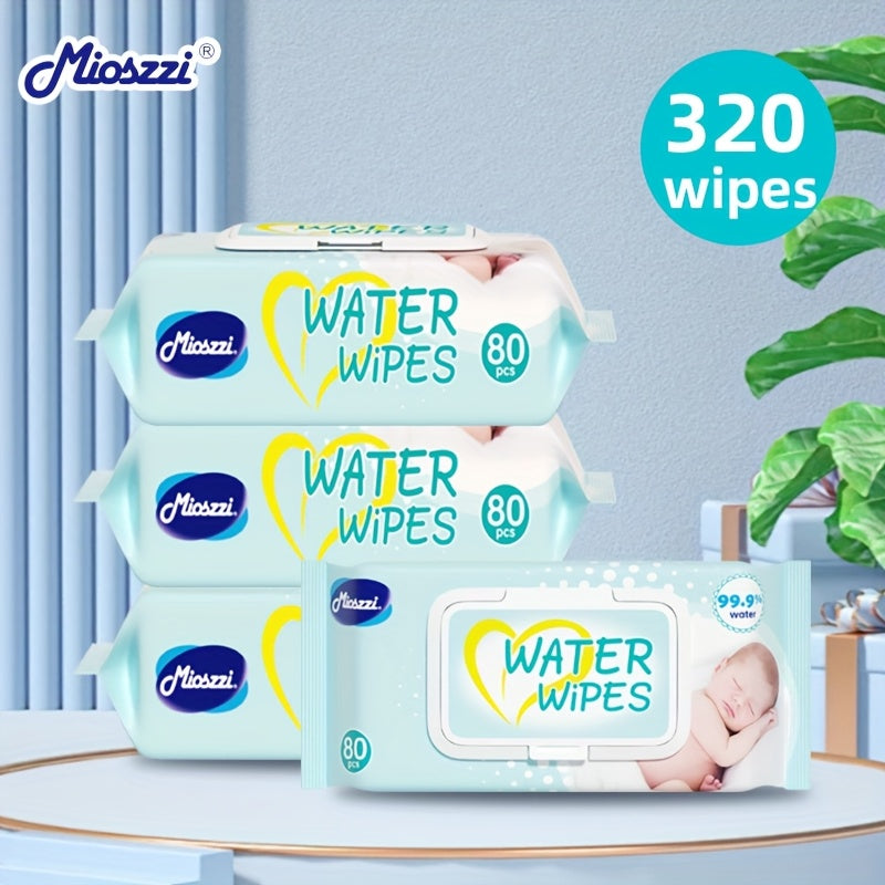 Baby Wet Wipes 99.9% EDI Pure Water No Fluorescent Agent Zero Additives for Sensitive Light Beige Newborn Can Use Aloe Vera Extrat Take Care Of Baby Light Beige Clean Baby Hand & Mouth Water Wipes Kids Cleansing Wipes Large Packing for Family Use