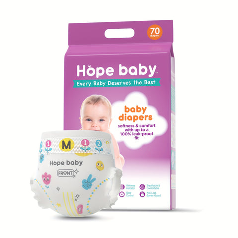 HOPE BABY 74 Count (8-14 LBS) Disposable Baby Diapers Newborn Dry, Softness & Comfort Fit, Leak-Proof Overnight Protection, Hypoallergenic With Skin As Halloween, Christmas Gift