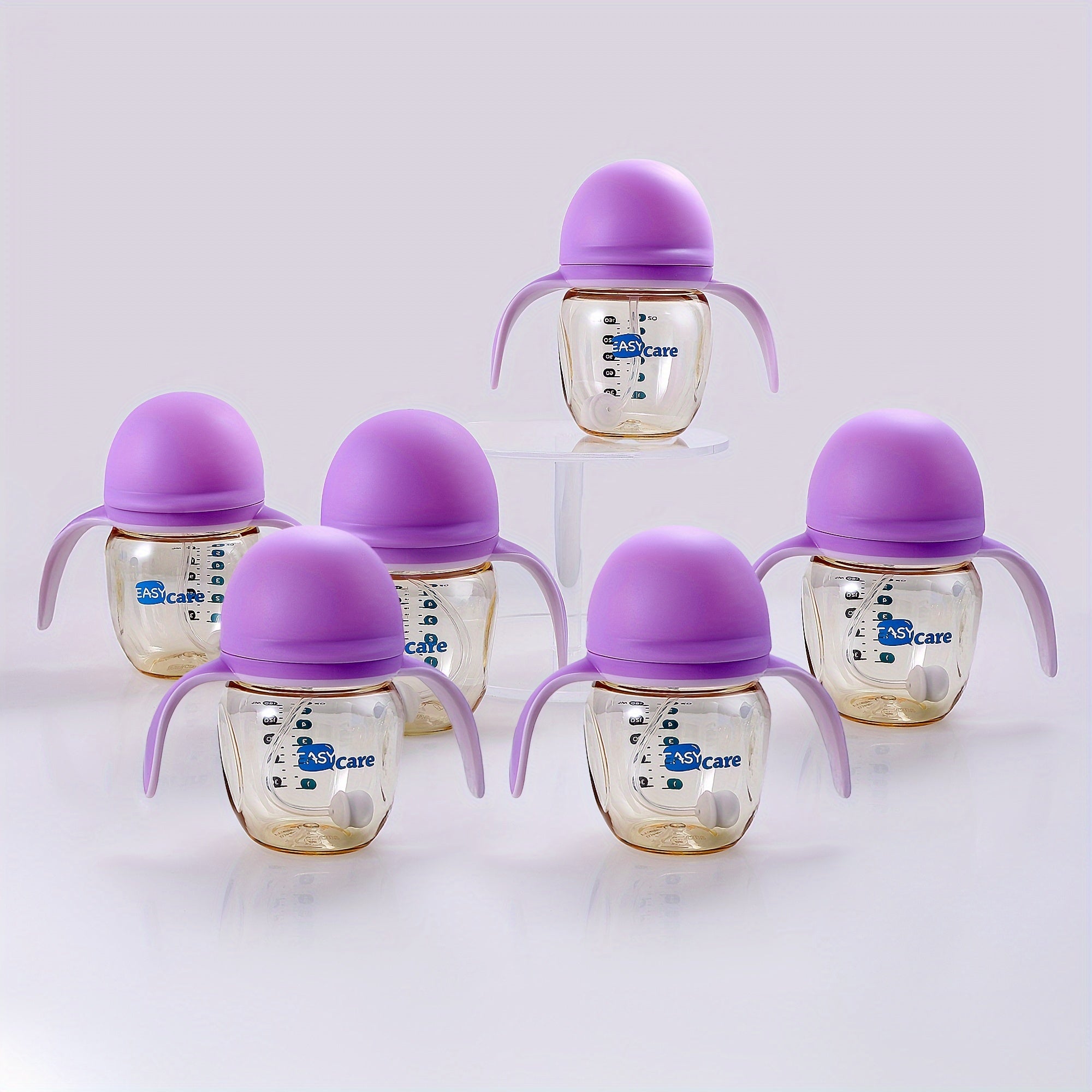 6pcs EASYCARE Wide-Mouth Baby Bottle, 236.22-472.44inch Nipple, 160ml\u002F5.6oz PPSU - Durable, Easy-Grip & Clean Sippy Cup & Straw Cup - Ideal for Baby Showers, Gender Reveals, Weddings, Christmas & Holiday Gifts
