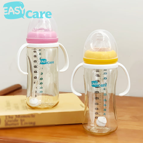 6 Pack EASYCARE Wide-mouth Baby Feeding Bottle, 320ML\u002F10.8OZ, PPSU Material, Large-capacity Anti-fall Drinking Cup And Sippy Cup, Easy To Hold And Clean, Suitable For Baby Birthday Parties, Gender Reveal, Wedding Games, Christmas, Holiday Gifts.
