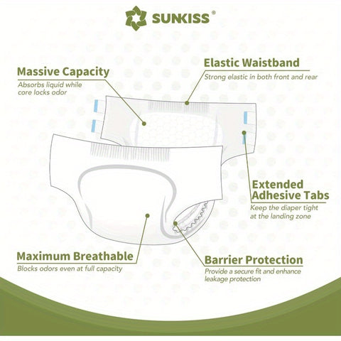 Trustplus Booster Pads 15x 4 Masterpiece Adult Diapers with Tabs White, Small\u002FMedium, 10 Count, Adult Care, Absorbent Pads, Comfortable Fit, Tab Closure, Durable Construction, Skinfriendly Fabric, Reusable Diapers - Overnight Leak Protection, Extra S