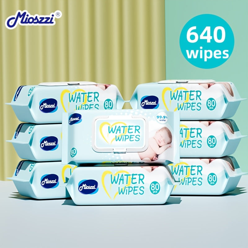 Baby Wet Wipes 99.9% EDI Pure Water No Fluorescent Agent Zero Additives for Sensitive Light Beige Newborn Can Use Aloe Vera Extrat Take Care Of Baby Light Beige Clean Baby Hand & Mouth Water Wipes Kids Cleansing Wipes Large Packing for Family Use