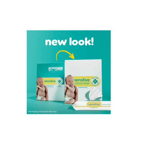 Sensitive Baby Wipes, Unscented, 2 Pack, 168 Total Count