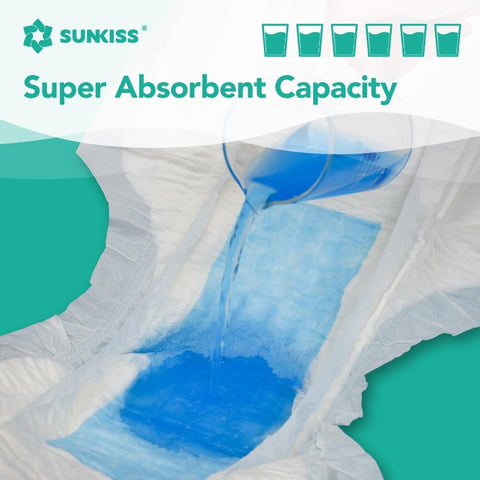 SUNKISS TrustPlus Adult Diapers with Maximum Absorbency Disposable Incontinence Briefs for Men and Women, Odor Control Large Size 15 Count, Adult Diaper Cover, Adultos Diapers for Woman, Adult Incontinence Care, Discreet Protection