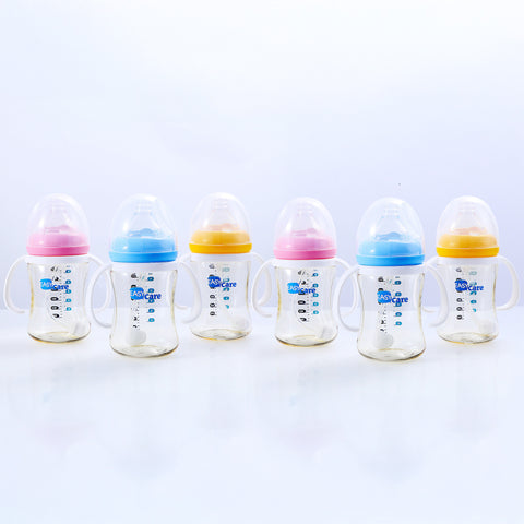 6 Pack EASYCARE Wide-Mouth Baby Bottle, 236.22-472.44inch Nipple, 180ml\u002F6.3oz PPSU - Drop-Proof With Gravity Ball Sippy & Straw Cup, Easy To Grip & Clean - Ideal For Baby Showers, Gender Reveals, Weddings, Christmas & Holiday Gifts