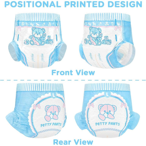 Adult Printed Diaper 10pcs - Potty Pants Large 36 - 48, Washable Diapers, Potty Training, Comfortable Fit, Fun Patterns, Soft Fabric, Durable Construction, Reusable Diapers, Training Diapers