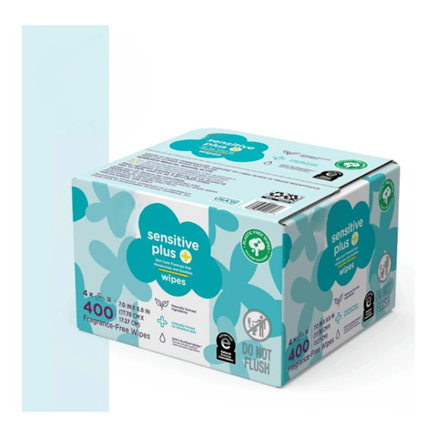400 Count (4 Packs of 100), Sensitive Skin Baby Wipes, Fragrance-Free