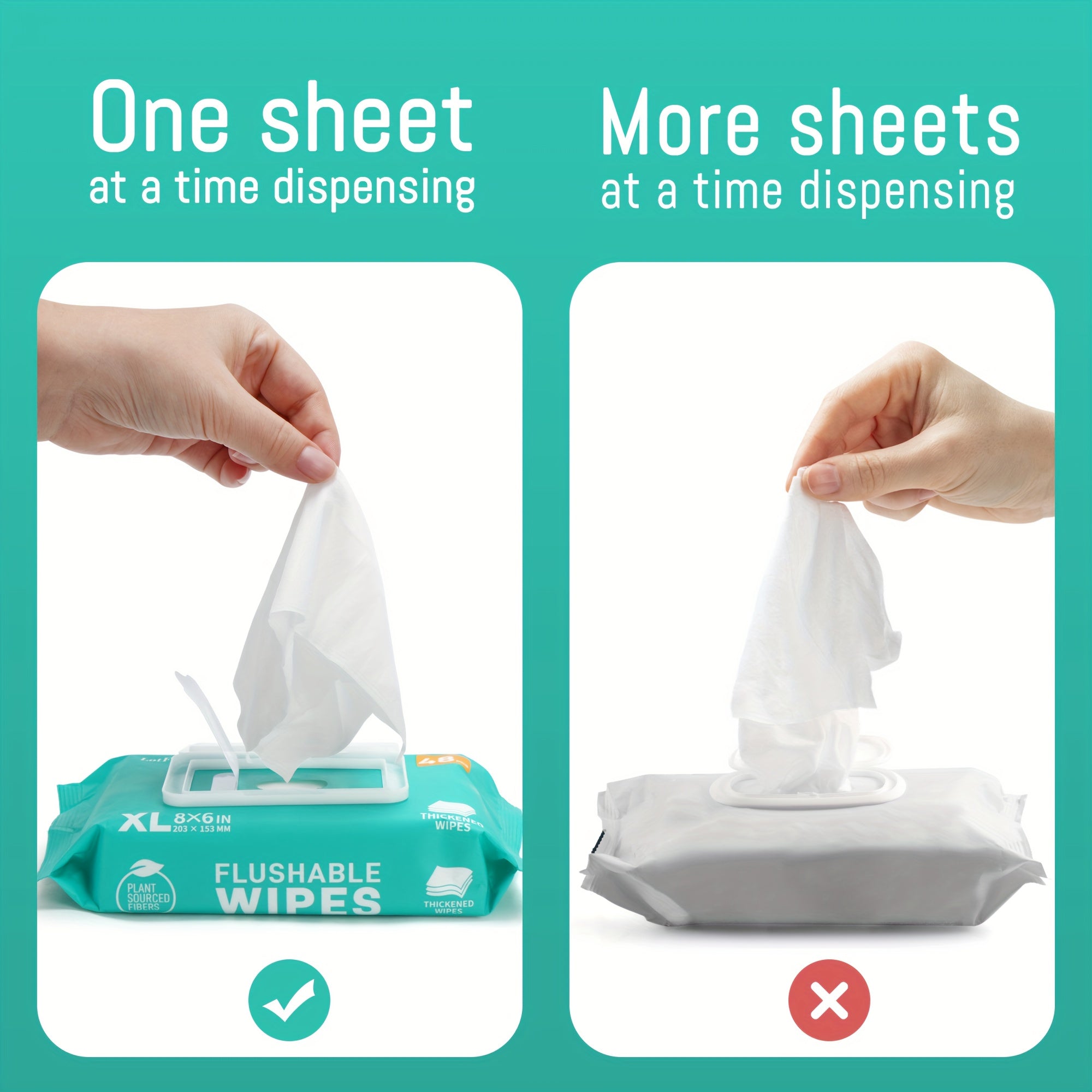 Large Flushable Wet Wipes for Adults And Elderly, Wet Wipes for Home Use, 6\