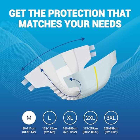 Ultra - Absorbent Diaper for Diarrhea & Bowel Incontinence, Odor Control, Refastenable Tabs, Women's Fecal Incontinence Underwear( 12 Medium White), Diapers For Women, Long Waist Nylon Adult Diapers, Teen Diapers, Diapers For Teenagers, Penty Diaper, Diap