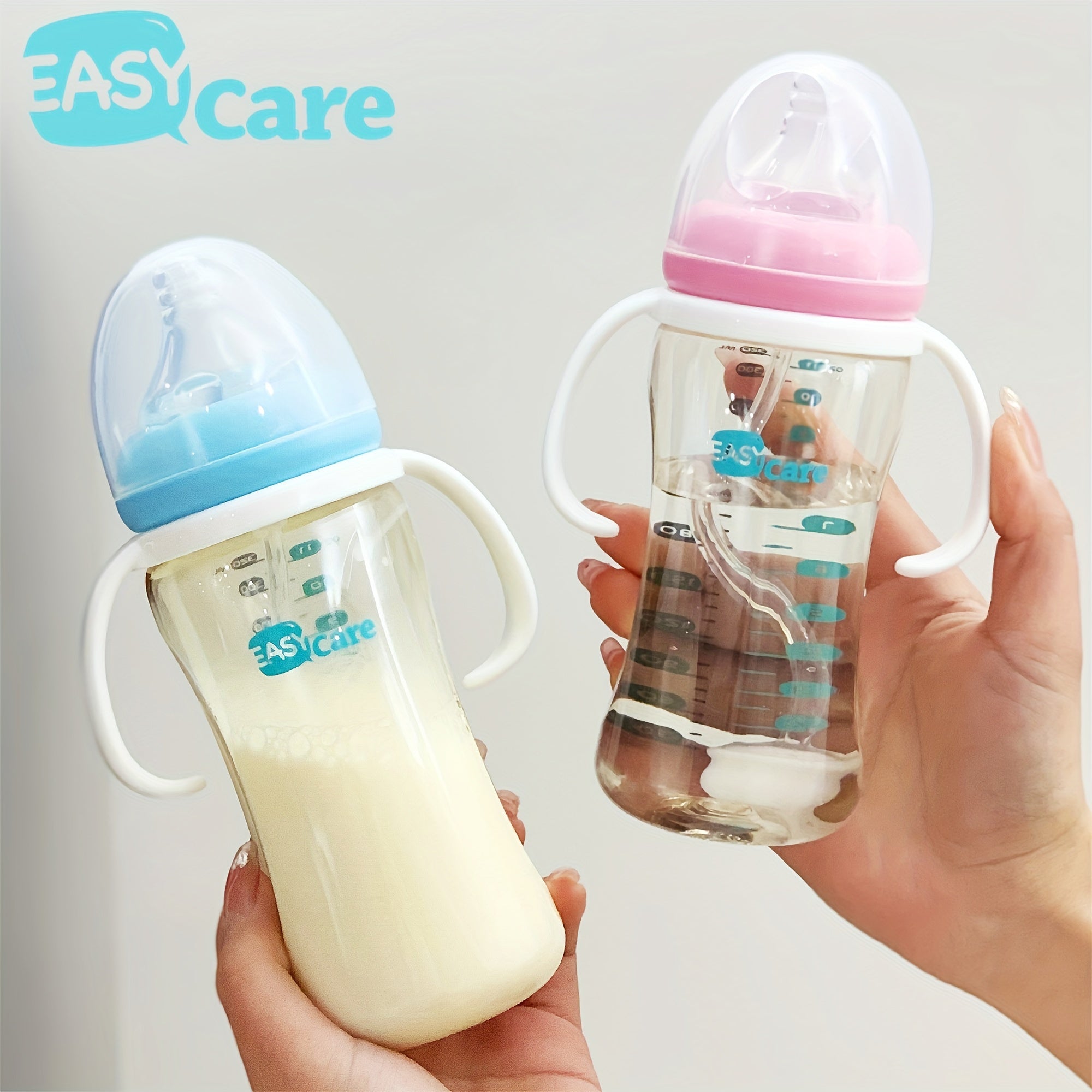 6 Pack EASYCARE Wide-mouth Baby Feeding Bottle, 320ML\u002F10.8OZ, PPSU Material, Large-capacity Anti-fall Drinking Cup And Sippy Cup, Easy To Hold And Clean, Suitable For Baby Birthday Parties, Gender Reveal, Wedding Games, Christmas, Holiday Gifts.