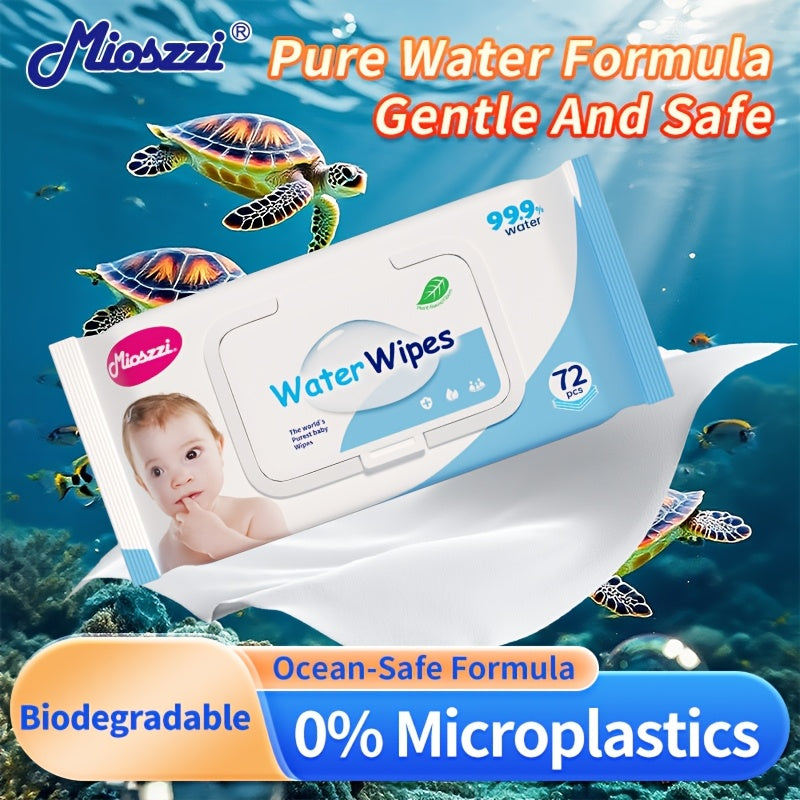 Mioszzi Wet Wipes, Hypoallergenic, Plant-Based, Completely Break Down Safe For Delicate Skin, 99.9% Pure Water, No Harsh Chemicals, Extra-Soft Fiber Cleans Without Irritation, Gentle Enough For Daily Use On Eyes, Hands, Body.864pcs