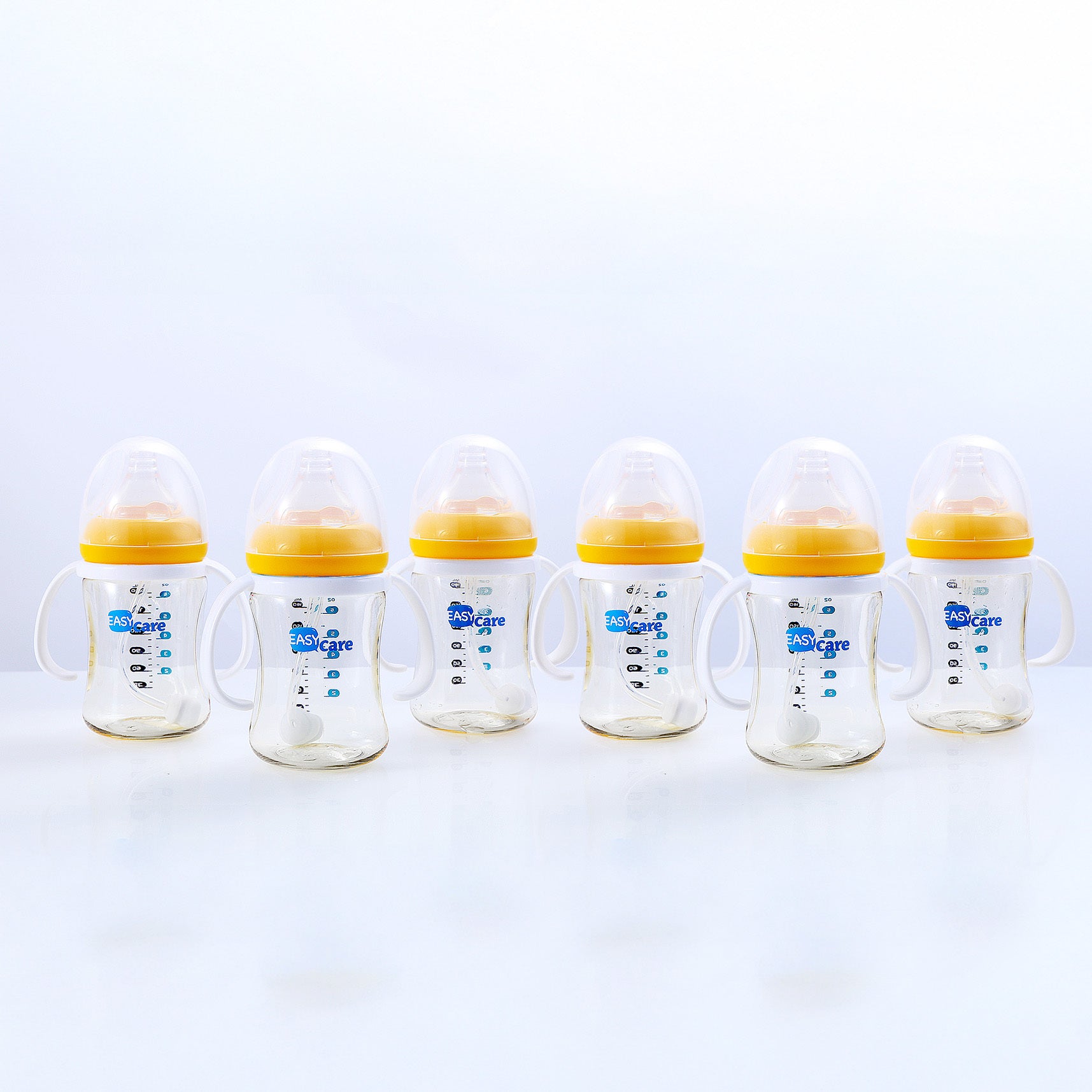 6 Pack EASYCARE Wide-Mouth Baby Bottle, 236.22-472.44inch Nipple, 180ml\u002F6.3oz PPSU - Drop-Proof With Gravity Ball Sippy & Straw Cup, Easy To Grip & Clean - Ideal For Baby Showers, Gender Reveals, Weddings, Christmas & Holiday Gifts