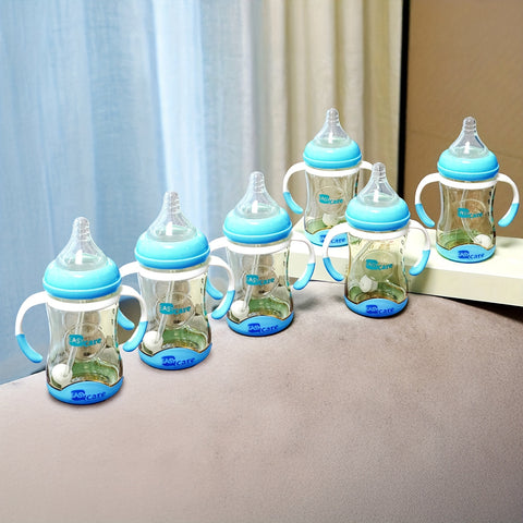 6pcs EASYCARE Wide-Mouth Baby Bottle, 236.22-472.44inch Nipple, 160ml\u002F5.6oz PPSU - Large, Durable, Easy-Grip & Clean Sippy & Straw Cup - Perfect for Parties, Gender Reveals, Weddings, Christmas & Holiday Gifts