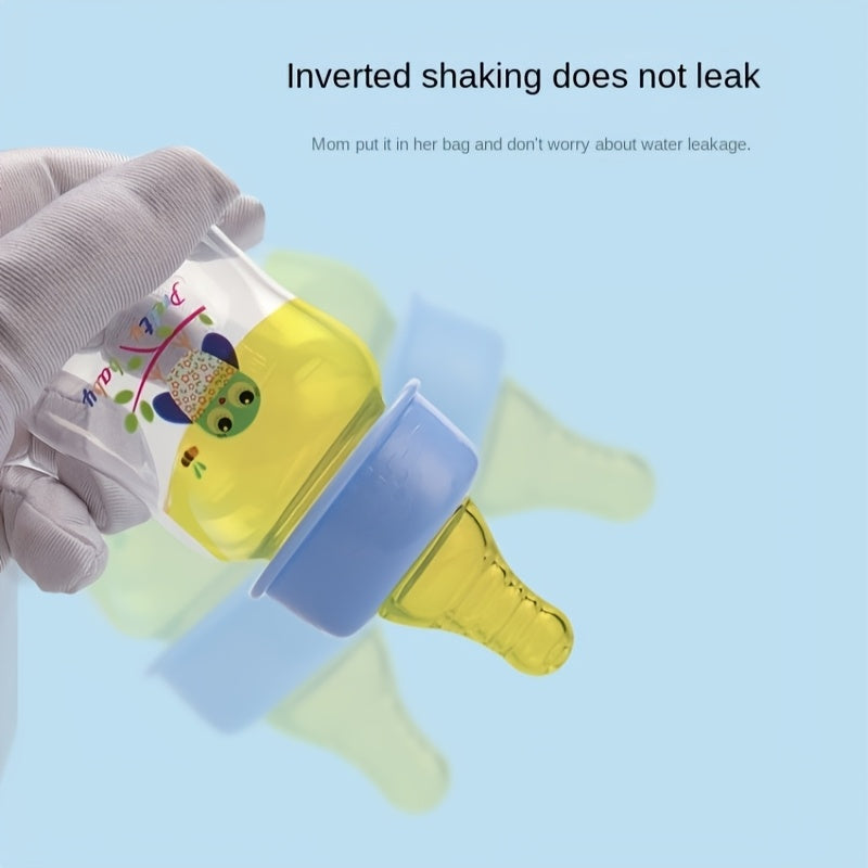 Portable 60ml Baby Bottle with Silicone Nipple for Newborns Up to 6 Months, Ideal for Infant Care.