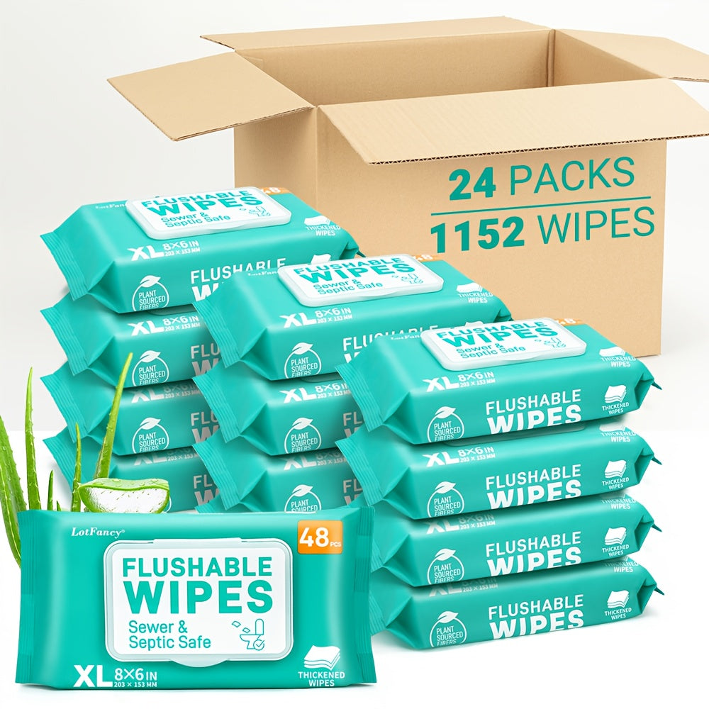 Large Flushable Wet Wipes for Adults And Elderly, Wet Wipes for Home Use, 6\