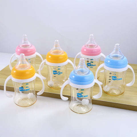 6 Pack EASYCARE Wide-Mouth Baby Bottle, 236.22-472.44inch Nipple, 180ml\u002F6.3oz PPSU - Drop-Proof With Gravity Ball Sippy & Straw Cup, Easy To Grip & Clean - Ideal For Baby Showers, Gender Reveals, Weddings, Christmas & Holiday Gifts