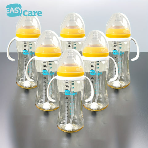 6 Pack EASYCARE Wide-mouth Baby Feeding Bottle, 320ML\u002F10.8OZ, PPSU Material, Large-capacity Anti-fall Drinking Cup And Sippy Cup, Easy To Hold And Clean, Suitable For Baby Birthday Parties, Gender Reveal, Wedding Games, Christmas, Holiday Gifts.