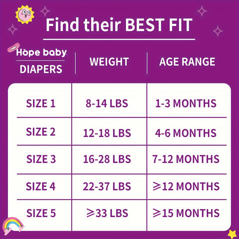 HOPE BABY 74 Count (8-14 LBS) Disposable Baby Diapers Newborn Dry, Softness & Comfort Fit, Leak-Proof Overnight Protection, Hypoallergenic With Skin As Halloween, Christmas Gift