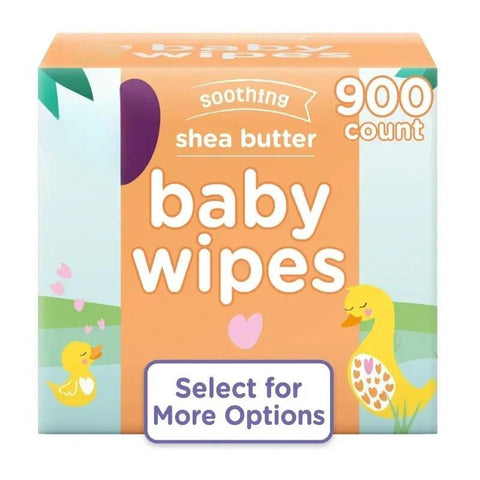 Soothing Shea Butter Baby Wipes – 300 Count (3 Packs) | Ultra-Soft, Moisturizing, Hypoallergenic Wipes for Newborns & Sensitive Skin | Gentle Cleansing for Daily Use, Diaper Changes & More