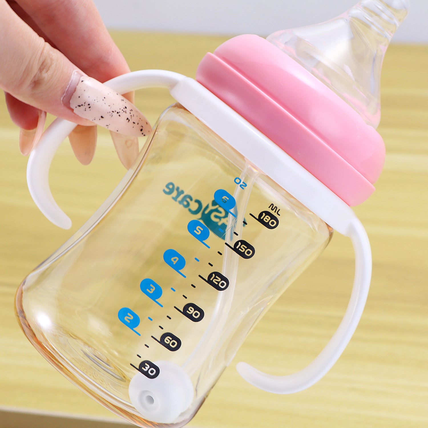 6 Pack EASYCARE Wide-Mouth Baby Bottle, 236.22-472.44inch Nipple, 180ml\u002F6.3oz PPSU - Drop-Proof With Gravity Ball Sippy & Straw Cup, Easy To Grip & Clean - Ideal For Baby Showers, Gender Reveals, Weddings, Christmas & Holiday Gifts