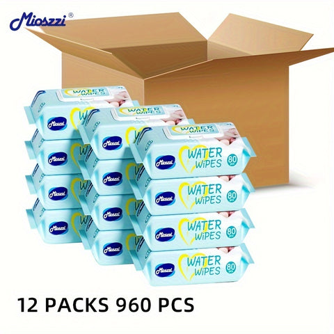 Baby Wet Wipes 99.9% EDI Pure Water No Fluorescent Agent Zero Additives for Sensitive Light Beige Newborn Can Use Aloe Vera Extrat Take Care Of Baby Light Beige Clean Baby Hand & Mouth Water Wipes Kids Cleansing Wipes Large Packing for Family Use