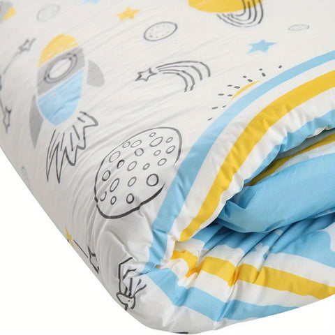 CutiePlusU Adult Diapers 10pcs, Disposable Incontinence Briefs with Tabs for Women and Men, Maximum Overnight Absorbency- Cosmic Adventurer (Medium 28\