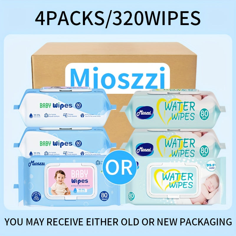 Baby Wet Wipes 99.9% EDI Pure Water No Fluorescent Agent Zero Additives for Sensitive Light Beige Newborn Can Use Aloe Vera Extrat Take Care Of Baby Light Beige Clean Baby Hand & Mouth Water Wipes Kids Cleansing Wipes Large Packing for Family Use