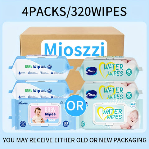 Baby Wet Wipes 99.9% EDI Pure Water No Fluorescent Agent Zero Additives for Sensitive Light Beige Newborn Can Use Aloe Vera Extrat Take Care Of Baby Light Beige Clean Baby Hand & Mouth Water Wipes Kids Cleansing Wipes Large Packing for Family Use