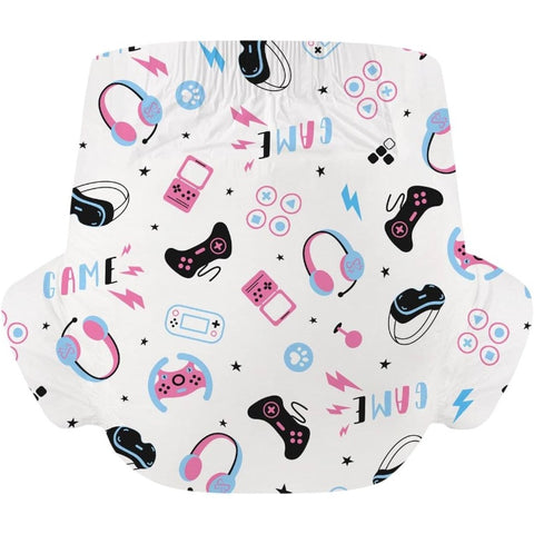 Adult Diapers 10pcs, Game Disposable Incontinence Briefs with Tabs Women and Men, Maximum Overnight Absorbency Medium 2838, Adult Diaper Cover, Adultos Diapers, Incontinence Underwear, Absorbent Underwear, Leakproof Design, Comfortable Fit, Soft Fabric, D