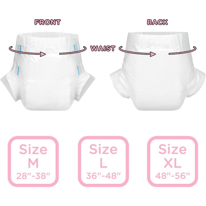 Adjustable Tapes Adult Diaper 10pcs ABDry Ultra Absorbent Diapers White Medium 2838, Mobility Aid, Adult Incontinence Care, Discreet Design, Comfortable Fit, High Absorbency, Soft Material, Absorbent Underwear, Medical Diaper, Postpartum Recovery, Spinal
