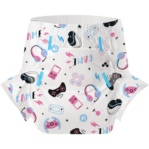 Adult Diapers 10pcs, Game Disposable Incontinence Briefs with Tabs Women and Men, Maximum Overnight Absorbency Medium 2838, Adult Diaper Cover, Adultos Diapers, Incontinence Underwear, Absorbent Underwear, Leakproof Design, Comfortable Fit, Soft Fabric, D