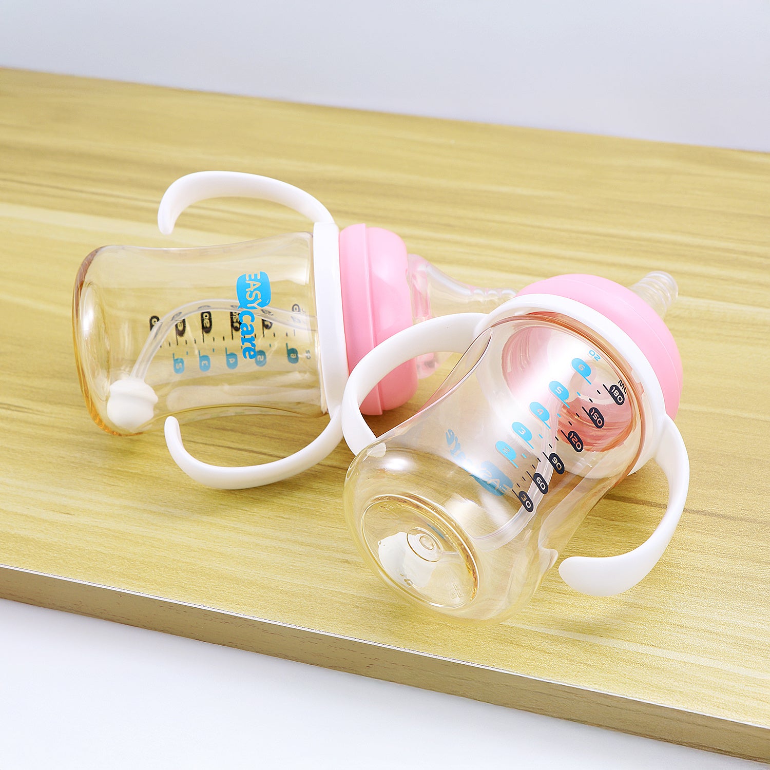 6 Pack EASYCARE Wide-Mouth Baby Bottle, 236.22-472.44inch Nipple, 180ml\u002F6.3oz PPSU - Drop-Proof With Gravity Ball Sippy & Straw Cup, Easy To Grip & Clean - Ideal For Baby Showers, Gender Reveals, Weddings, Christmas & Holiday Gifts