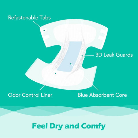 SUNKISS TrustPlus Adult Diapers with Maximum Absorbency Disposable Incontinence Briefs for Men and Women, Odor Control Large Size 15 Count, Adult Diaper Cover, Adultos Diapers for Woman, Adult Incontinence Care, Discreet Protection