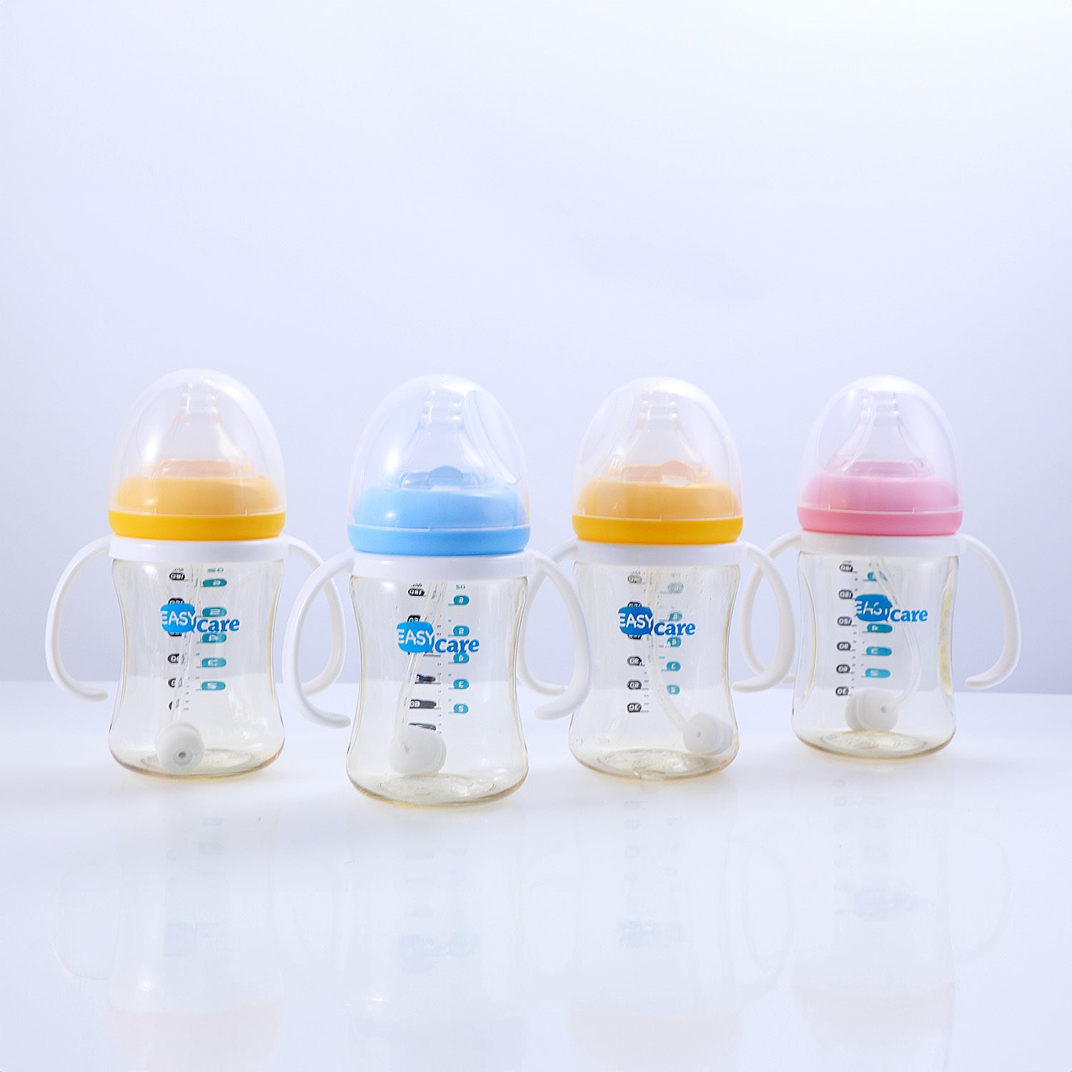 6 Pack EASYCARE Wide-Mouth Baby Bottle, 236.22-472.44inch Nipple, 180ml\u002F6.3oz PPSU - Drop-Proof With Gravity Ball Sippy & Straw Cup, Easy To Grip & Clean - Ideal For Baby Showers, Gender Reveals, Weddings, Christmas & Holiday Gifts