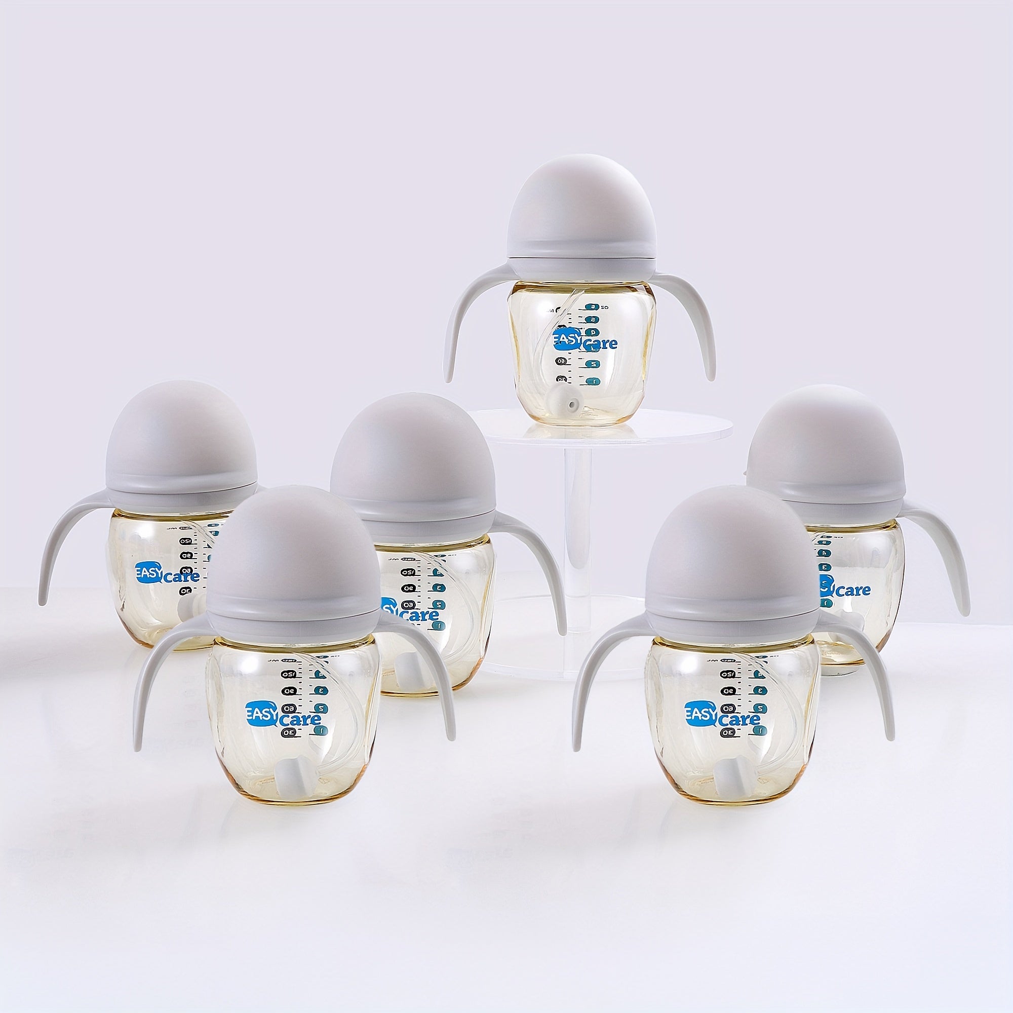 6pcs EASYCARE Wide-Mouth Baby Bottle, 236.22-472.44inch Nipple, 160ml\u002F5.6oz PPSU - Durable, Easy-Grip & Clean Sippy Cup & Straw Cup - Ideal for Baby Showers, Gender Reveals, Weddings, Christmas & Holiday Gifts