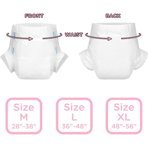Adjustable Tapes Adult Diaper 10pcs - ABDry Ultra Absorbent Diapers White X - Large 48 - 56, Incontinence Care, Overnight Protection, Discreet Design, Comfortable Wear, Soft Material, Leakproof Design, Reusable Undergarments, Absorbent Underwear, Mobility