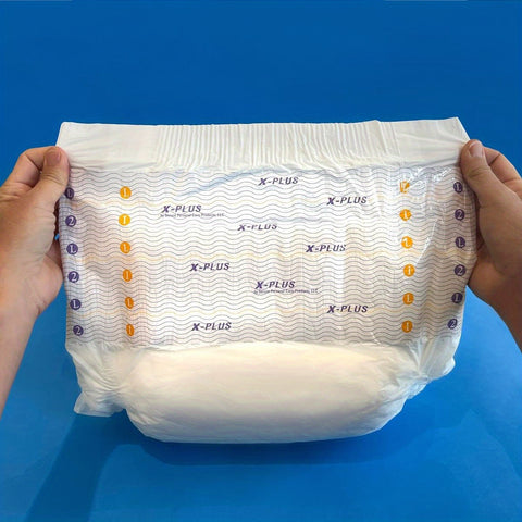 TotalDry X-Plus Fitted Incontinence Briefs Adult Diapers - Heavy-Duty 24-Hour\u002F16-Hour Leakproof, Ultra Absorbent Plastic Backed Overnight Underwear for Men & Women, FSA\u002FHSA Approved, Latex-Free & Hypoallergenic (Medium), Light Beige Care Product