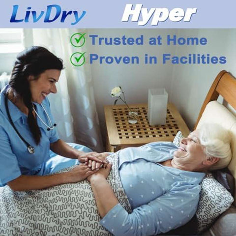 LivDry High Absorbency Pad Insert for Incontinence Briefs Adult Diapers( Women Men) Hyper 2400( 18 Count), Incontinence Diapers, Incontinence Underwear for Women, Incontinence Pads for Women, Incontinence Underwear Bladder Control