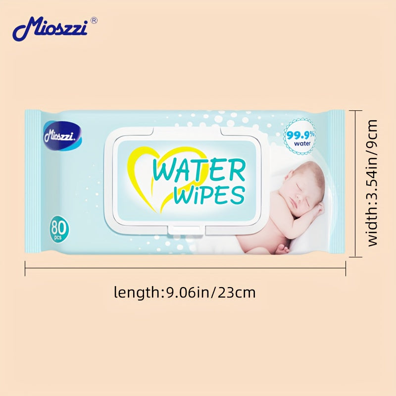 Baby Wet Wipes 99.9% EDI Pure Water No Fluorescent Agent Zero Additives for Sensitive Light Beige Newborn Can Use Aloe Vera Extrat Take Care Of Baby Light Beige Clean Baby Hand & Mouth Water Wipes Kids Cleansing Wipes Large Packing for Family Use