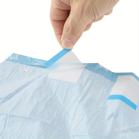 CutiePlusU Adult Diapers 10pcs, Disposable Incontinence Briefs with Tabs for Women and Men, Maximum Overnight Absorbency- Cosmic Adventurer (Medium 28\