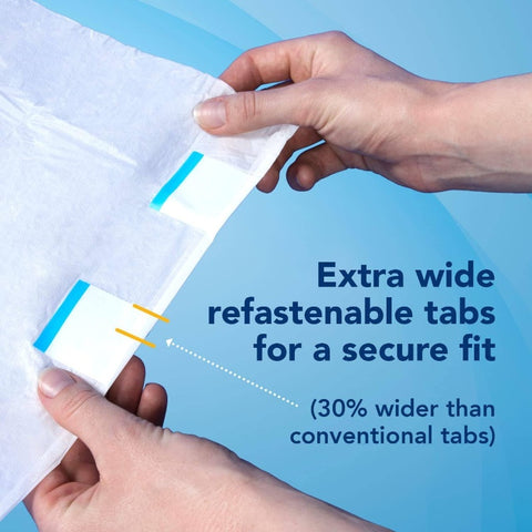 TotalDry X-Plus Fitted Incontinence Briefs Adult Diapers - Heavy-Duty 24-Hour Overnight, Ultra Absorbent (Plastic Backed) with 16-Hour Leakproof Guarantee, HSA\u002FFSA Approved, Large Size for Men & Women, Incontinence Supplies, Disposable Underwear For
