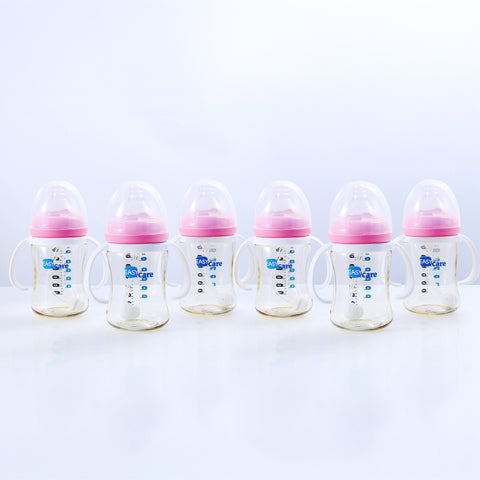 6 Pack EASYCARE Wide-Mouth Baby Bottle, 236.22-472.44inch Nipple, 180ml\u002F6.3oz PPSU - Drop-Proof With Gravity Ball Sippy & Straw Cup, Easy To Grip & Clean - Ideal For Baby Showers, Gender Reveals, Weddings, Christmas & Holiday Gifts